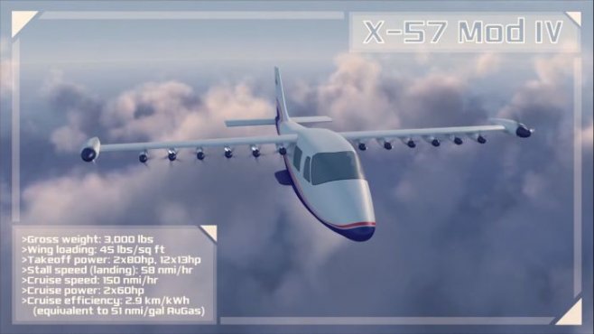 X-57 Maxwell Полностью электрический самолет от NASA