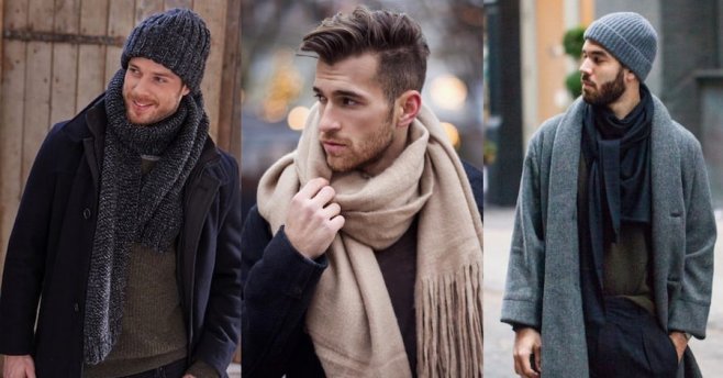 Как правильно носить мужской шарф